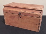 Antique Mexican Dovetailed Wooden Trunk - 17