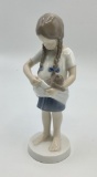 Bing & Grondahl Figure - Girl W/ Kitten, Little Mother - 7