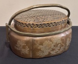 Antique Copper & Brass Asian Hand Warmer - Circa 1800s, 12