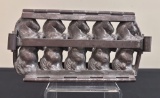 Antique Chocolate Mold W/ 5 Rearing Horses - 9