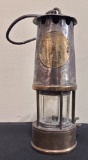 Antique Brass Miners' Lamp - Protector Lamp & Light Co., Eccles Manchester
