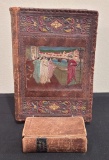 Antique Book - The Wonders Of Italy, Hand Painted & Hand Tooled Leather Cov