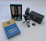 Vintage Bausch & Lomb Pocket Microscope - W/ Box;     Vintage Hygrometer