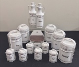 Estate Lot - Includes: Large Set Of Cannisters, Vinegar & Oil, Spice Boxes