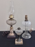 3 Old Oil Lamps