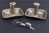 2 Early Candle Chambersticks - Circa Late 1700s To Early 1800s, George III,