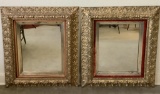 2 Antique Gold Mirrors W/ Velvet Liners - 29