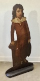 Antique Hand Painted Pine Figural Dummy Board - Circa 1800s, 52½