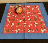 Vintage Snoopy Alarm Clock;     Vintage Snoopy Scarf