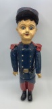 Antique French Papier Marche Doll - Movable Arms & Head W/ Removable Hat, M