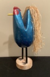 Large Hand Painted Handmade Chicken - Signed Edith John, 22