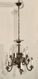 Vintage Bronze Chandelier - W/ 19
