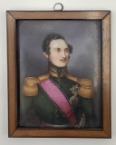Hand Painted Portrait On Porcelain - Austrian Or German Officer, Circa 1938