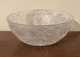 Large Lalique France Fruit Bowl - Pinson Bird, 9¼