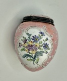 Antique Russian Enameled & Hand Painted Egg Snuff Box - 2½
