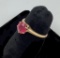 14kt Marked Ruby Solitaire Ring - Size 5, Total Weight 2.3 G