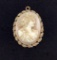 10kt Marked Cameo Pin/Pendant - W/ Seed Pearls, 1½