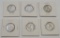 6 Washington Quarters - 1951, 1954, 1957, 1959, 2 1962 - Please Call For Co