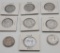 9 Franklin Half Dollars - 1950, 2 1951, 2 1952, 2 1957, 2 1958 - Please Cal