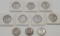10 Walking Liberty Half Dollars - 1918, 1934, 1943D, 2 1943 No Mint Mark, 1944S, 3 1945, 1946 - Plea