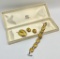 Vintage Volmer Bahner Bracelet, Brooch & Earring Set - Sterling W/ Enamelin