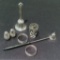 Estate Lot - Includes: Gorham Sterling-Handled Bell, 2 Sterling Napkin Ring