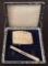 Vintage Sterling Belt Buckle & Tie Bar Set - In Original Box