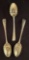 3 English Sterling Silver Georgian Repousse Berry Spoons - 7