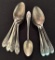 8 Lunt Sterling Monogrammed Mount Vernon Teaspoons, 6¾