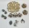Estate Lot - Misc. Starling Includes: Turquoise, Enameled Etc.