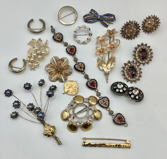 Estate Lot - Misc. Vintage Jewelry Includes: Siam, Micro Mosaic Etc.