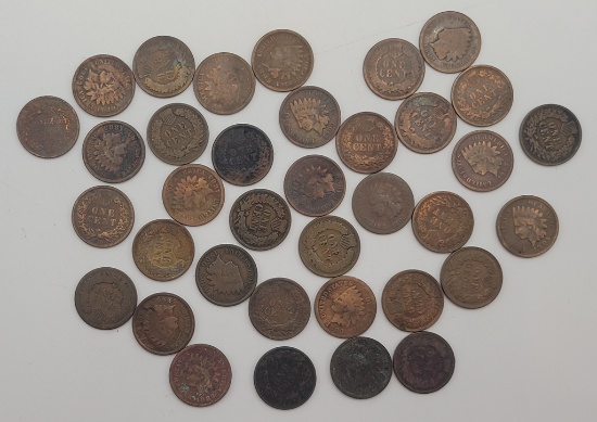 36 Indian Head Pennies - 1864-1909 - Please Call For Condition & Additional