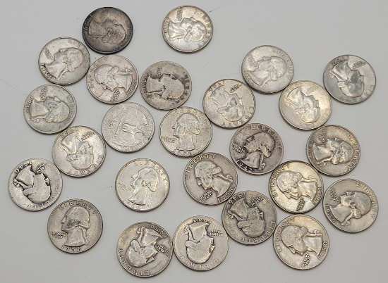 23 Washington Quarters - 1964 & Before - Please Call For Condition & Additi