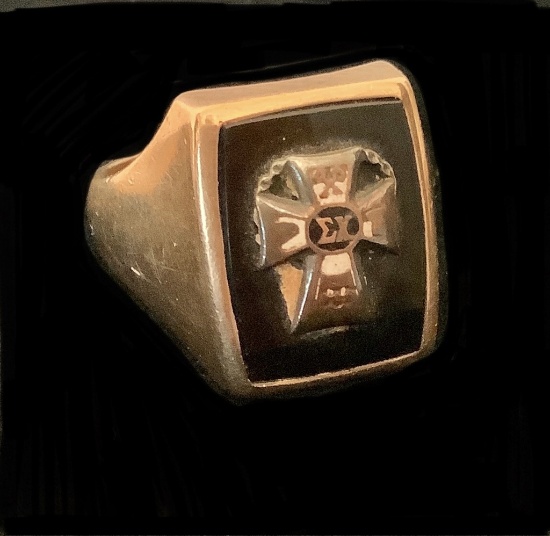 10kt Marked Sigma Chi Ring - Size 10, Total Weight 12.1 G