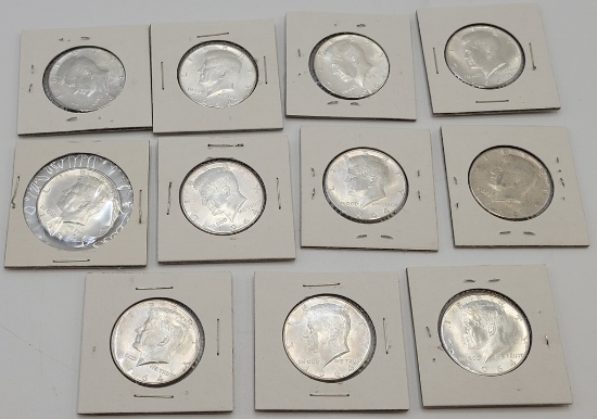 11 1964 Kennedy Half Dollars - Please Call For Condition & Additional Photo