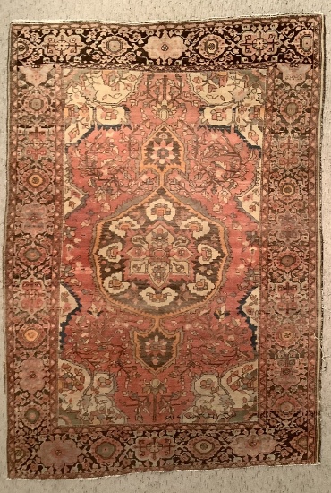 Persian Rug - 41"x58", Overall Wear & Loss