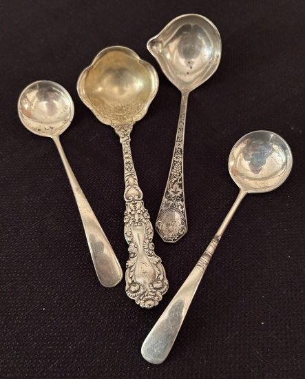 4 Sterling Ladles - Largest Is 6"