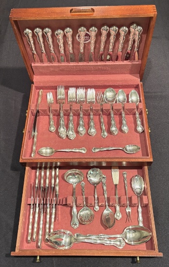 82 Pieces Gorham Sterling Flatware - Rondo, Includes: 12 9" Dinner Knives (