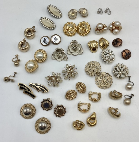 Estate Lot - 20+ Pairs Vintage Earrings