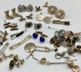 Large Estate Lot - Vintage Cuff Links & Tie Bars
