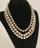 3 Vintage Metal Beaded Necklaces - All On Chains