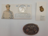 1947 Douglas McArthur Coin;     1977 FFA Organizational Pin;     Battle Of