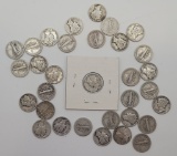 32 Mercury Dimes - Please Call For Condition & Additional Photos