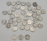 37 Washington Quarters - 1964 & Before;     3 Standing Liberty Quarters