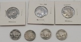 7 Buffalo Nickels - Please Call For Condition & Additional Photos