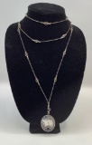 Edwardian Long Double Necklace/watch 28