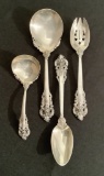 4 Wallace Sterling Serving Pieces - Grand Baroque, Longest Is 9¾