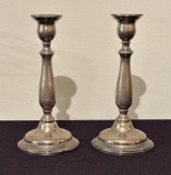Pair Lord Saybrook Sterling Candle Holders - No. 93, 9½