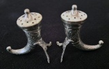 Pair Norwegian 830 Silver Horn For Shakers - 2½
