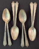 8 Whiting Sterling King Albert Teaspoons - 6
